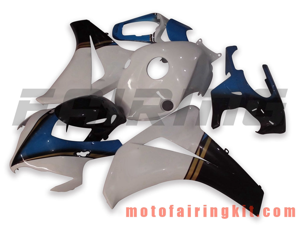 フェアリングキット CBR1000RR 2008 2009 2010 2011 CBR1000 RR 08 09 10 11 プラスチック ABS 射出成型 完全なオートバイボディ アフターマーケットボディワークフレーム (ホワイト &amp; ブルー) B017