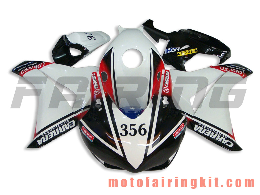 Kits de carenado aptos para CBR1000RR 2008 2009 2010 2011 CBR1000 RR 08 09 10 11 Molde de inyección de plástico ABS Carrocería completa para motocicleta Marco de carrocería de posventa (blanco y negro) B018