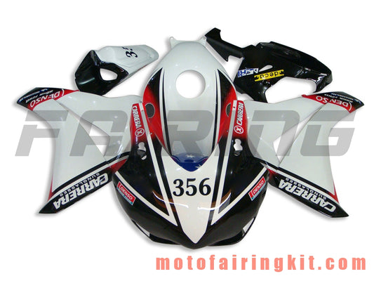 フェアリングキット CBR1000RR 2008 2009 2010 2011 CBR1000 RR 08 09 10 11 プラスチック ABS 射出成形 完全なオートバイボディ アフターマーケットボディワークフレーム (ホワイト &amp; ブラック) B018