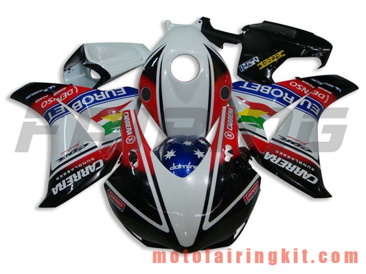 フェアリングキット CBR1000RR 2008 2009 2010 2011 CBR1000 RR 08 09 10 11 プラスチック ABS 射出成形 完全なオートバイボディ アフターマーケットボディワークフレーム (ホワイト &amp; レッド) B020