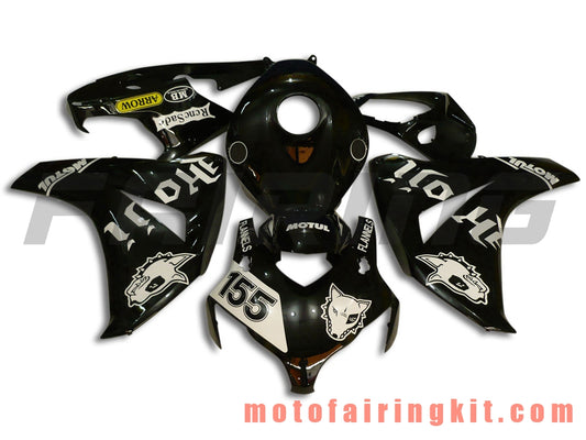 Fairing Kits Fit for CBR1000RR 2008 2009 2010 2011 CBR1000 RR 08 09 10 11 Plastic ABS Injection Mold Complete Motorcycle Body Aftermarket Bodywork Frame (Black & White) B023