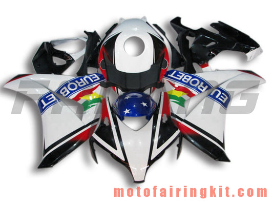 Fairing Kits Fit for CBR1000RR 2008 2009 2010 2011 CBR1000 RR 08 09 10 11 Plastic ABS Injection Mold Complete Motorcycle Body Aftermarket Bodywork Frame (White & Black) B026