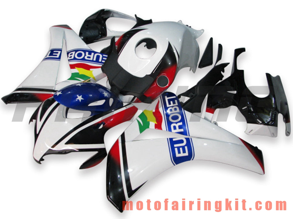 Kits de carenado aptos para CBR1000RR 2008 2009 2010 2011 CBR1000 RR 08 09 10 11 Molde de inyección de plástico ABS Carrocería completa para motocicleta Marco de carrocería de posventa (blanco y negro) B026