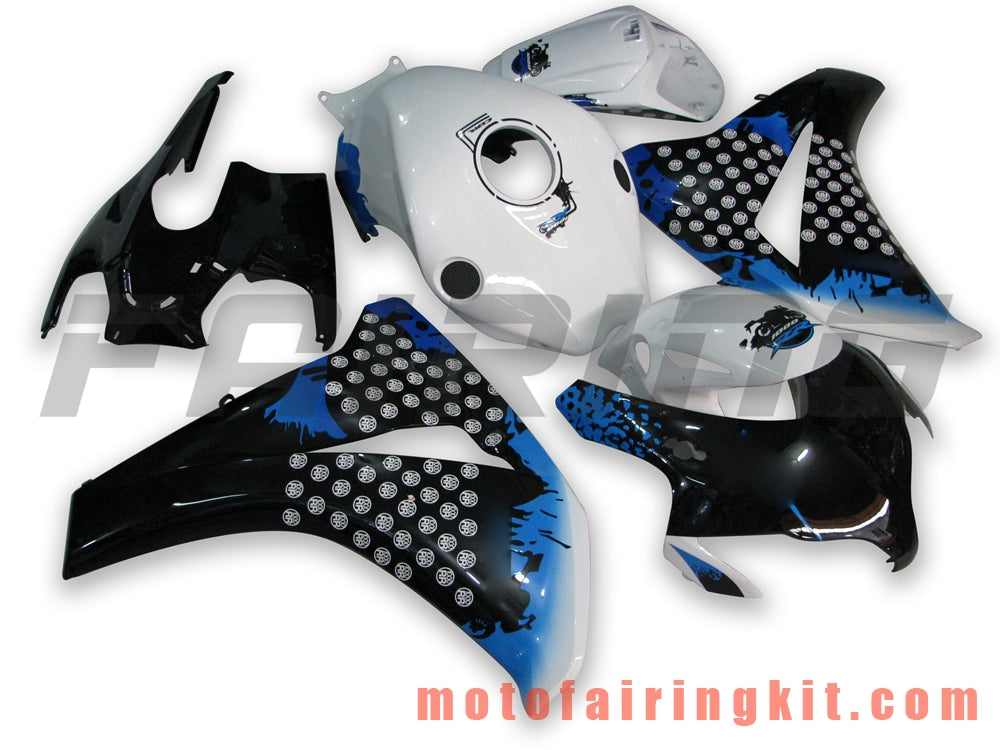 Kits de carenado aptos para CBR1000RR 2008 2009 2010 2011 CBR1000 RR 08 09 10 11 Molde de inyección de plástico ABS Carrocería completa para motocicleta Marco de carrocería de posventa (blanco y negro) B032