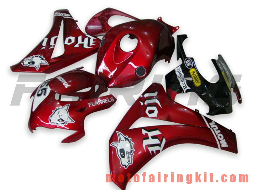 Fairing Kits Fit for CBR1000RR 2008 2009 2010 2011 CBR1000 RR 08 09 10 11 Plastic ABS Injection Mold Complete Motorcycle Body Aftermarket Bodywork Frame (Red & Black) B033