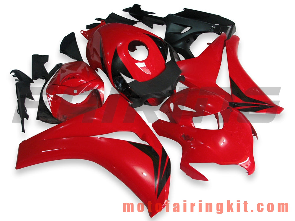 Fairing Kits Fit for CBR1000RR 2008 2009 2010 2011 CBR1000 RR 08 09 10 11 Plastic ABS Injection Mold Complete Motorcycle Body Aftermarket Bodywork Frame (Red & Black) B035