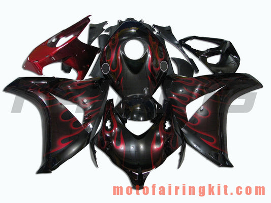 Fairing Kits Fit for CBR1000RR 2008 2009 2010 2011 CBR1000 RR 08 09 10 11 Plastic ABS Injection Mold Complete Motorcycle Body Aftermarket Bodywork Frame (Black & Red) B036