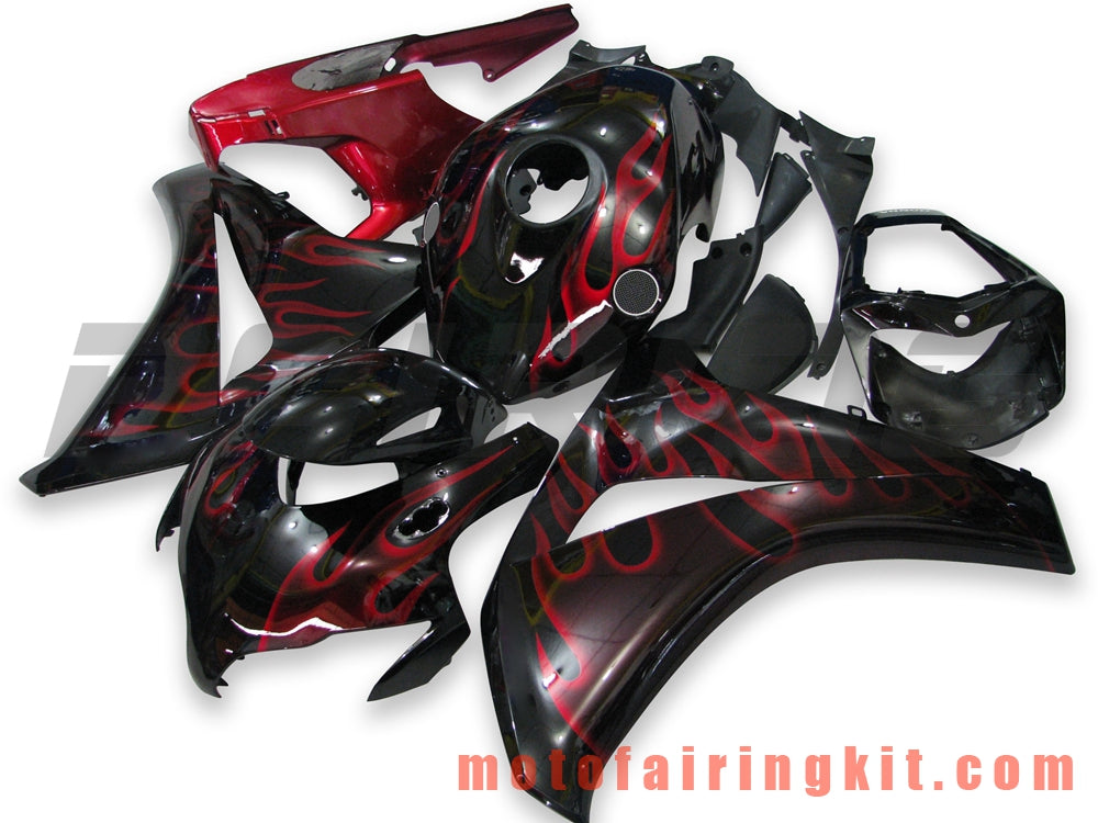 Fairing Kits Fit for CBR1000RR 2008 2009 2010 2011 CBR1000 RR 08 09 10 11 Plastic ABS Injection Mold Complete Motorcycle Body Aftermarket Bodywork Frame (Black & Red) B036