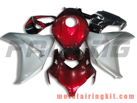 Fairing Kits Fit for CBR1000RR 2008 2009 2010 2011 CBR1000 RR 08 09 10 11 Plastic ABS Injection Mold Complete Motorcycle Body Aftermarket Bodywork Frame (Red & Silver) B040