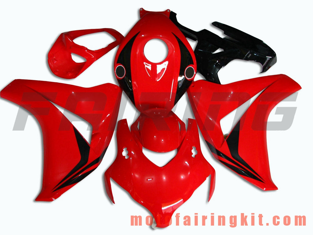 Kits de carenado aptos para CBR1000RR 2008 2009 2010 2011 CBR1000 RR 08 09 10 11 Molde de inyección de plástico ABS Carrocería completa para motocicleta Carrocería del mercado de accesorios Marco (rojo y negro) B045