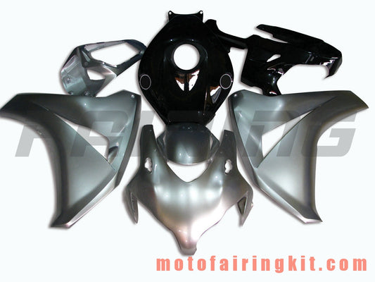 Fairing Kits Fit for CBR1000RR 2008 2009 2010 2011 CBR1000 RR 08 09 10 11 Plastic ABS Injection Mold Complete Motorcycle Body Aftermarket Bodywork Frame (Silver & Black) B046