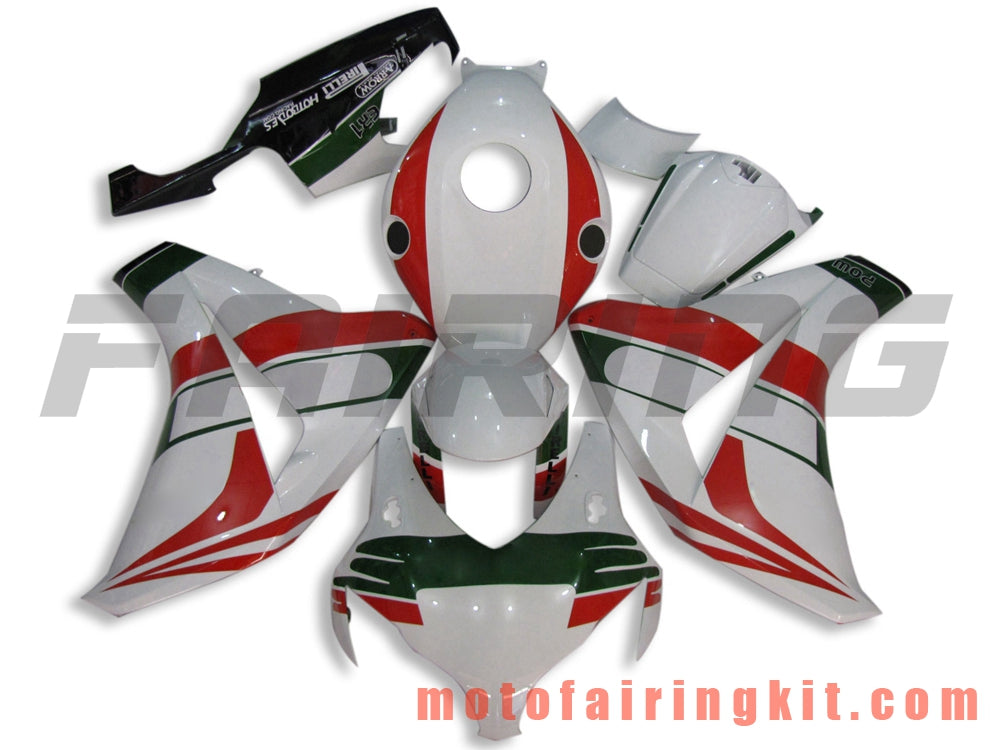 Kits de carenado aptos para CBR1000RR 2008 2009 2010 2011 CBR1000 RR 08 09 10 11 Molde de inyección de plástico ABS Carrocería completa para motocicleta Marco de carrocería de posventa (blanco y rojo) B047