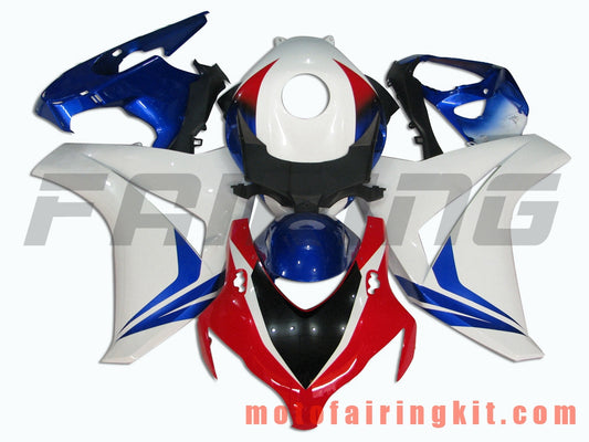 Fairing Kits Fit for CBR1000RR 2008 2009 2010 2011 CBR1000 RR 08 09 10 11 Plastic ABS Injection Mold Complete Motorcycle Body Aftermarket Bodywork Frame (White & Blue) B050