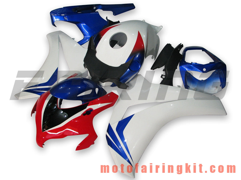 Fairing Kits Fit for CBR1000RR 2008 2009 2010 2011 CBR1000 RR 08 09 10 11 Plastic ABS Injection Mold Complete Motorcycle Body Aftermarket Bodywork Frame (White & Blue) B050