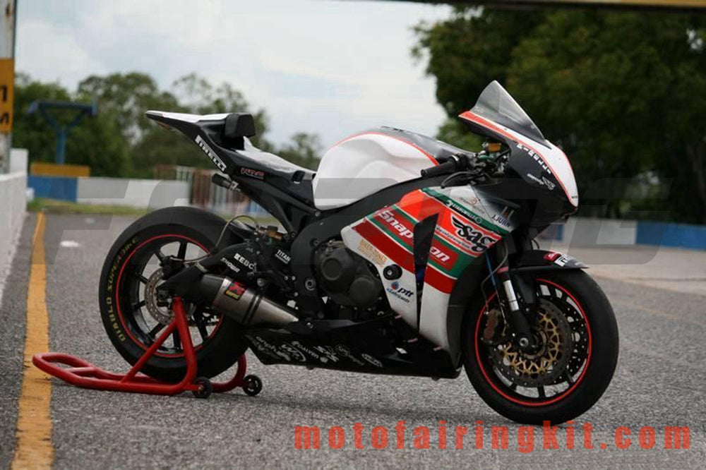 フェアリングキット CBR1000RR 2008 2009 2010 2011 CBR1000 RR 08 09 10 11 プラスチック ABS 射出成形 完全なオートバイボディ アフターマーケットボディワークフレーム (ホワイト &amp; ブラック) B051