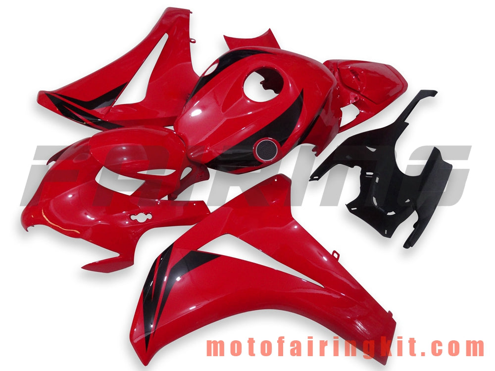 Fairing Kits Fit for CBR1000RR 2008 2009 2010 2011 CBR1000 RR 08 09 10 11 Plastic ABS Injection Mold Complete Motorcycle Body Aftermarket Bodywork Frame (Red & Black) B053