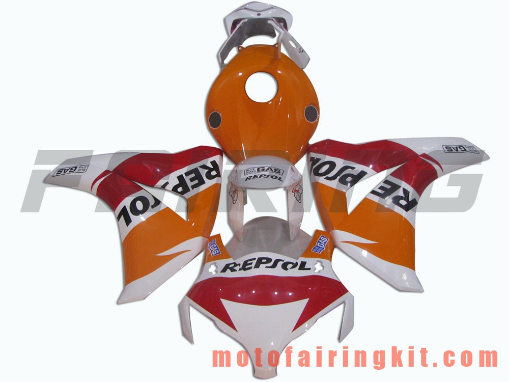 Fairing Kits Fit for CBR1000RR 2008 2009 2010 2011 CBR1000 RR 08 09 10 11 Plastic ABS Injection Mold Complete Motorcycle Body Aftermarket Bodywork Frame (Orange & White) B056