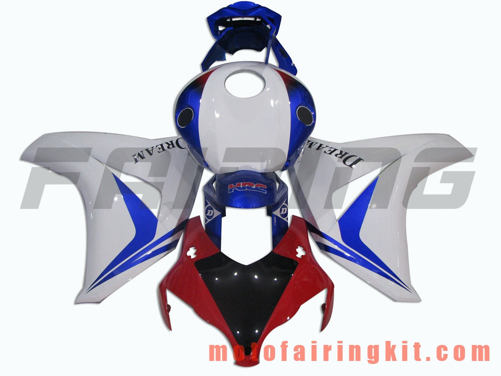 Kits de carenado aptos para CBR1000RR 2008 2009 2010 2011 CBR1000 RR 08 09 10 11 Molde de inyección de plástico ABS Carrocería completa para motocicleta Carrocería del mercado de accesorios Marco (azul y blanco) B057