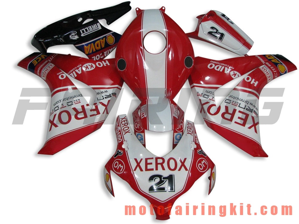 Kits de carenado aptos para CBR1000RR 2008 2009 2010 2011 CBR1000 RR 08 09 10 11 Molde de inyección de plástico ABS Carrocería completa para motocicleta Carrocería del mercado de accesorios Marco (rojo y blanco) B058