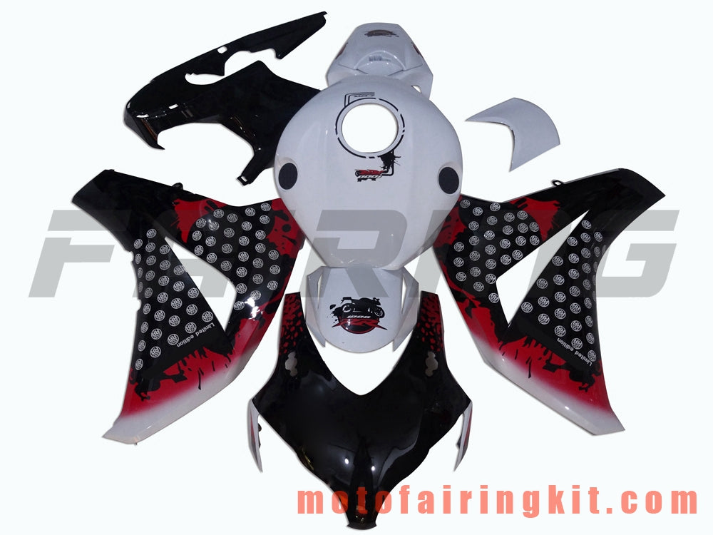 Fairing Kits Fit for CBR1000RR 2008 2009 2010 2011 CBR1000 RR 08 09 10 11 Plastic ABS Injection Mold Complete Motorcycle Body Aftermarket Bodywork Frame (Black & White) B059