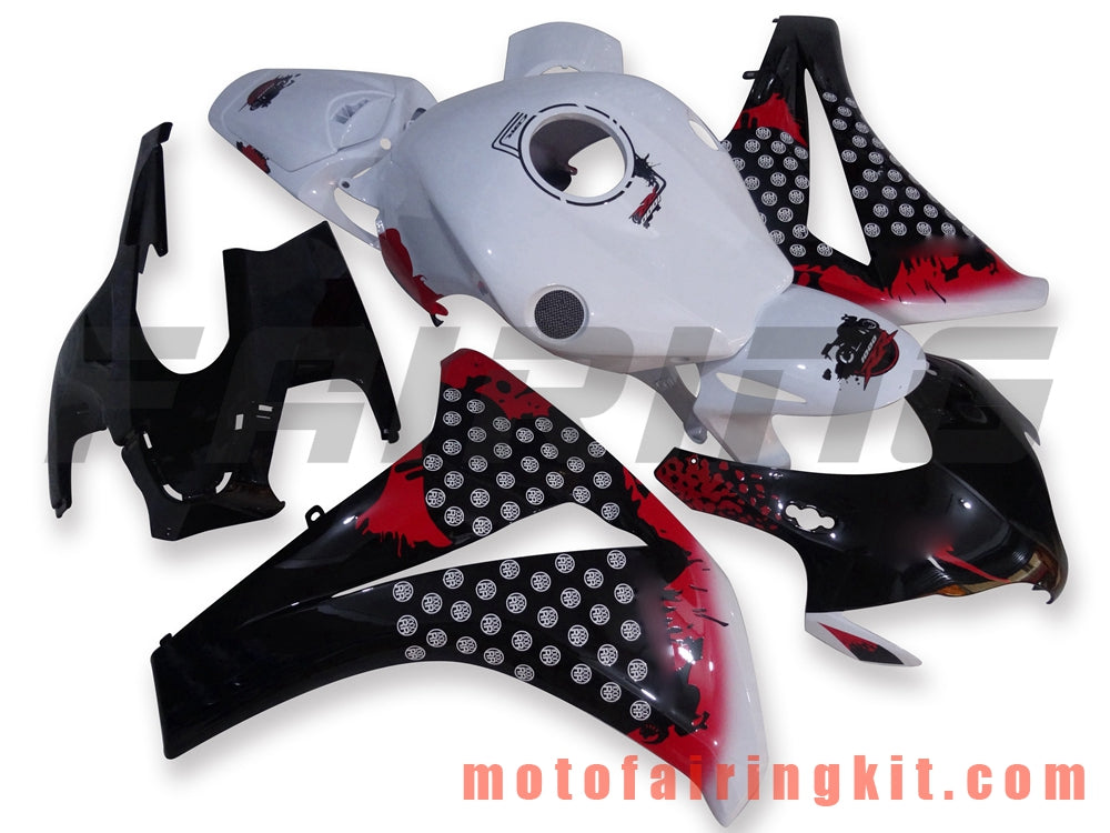 Kits de carenado aptos para CBR1000RR 2008 2009 2010 2011 CBR1000 RR 08 09 10 11 Molde de inyección de plástico ABS Carrocería completa para motocicleta Carrocería del mercado de accesorios Marco (blanco y negro) B059