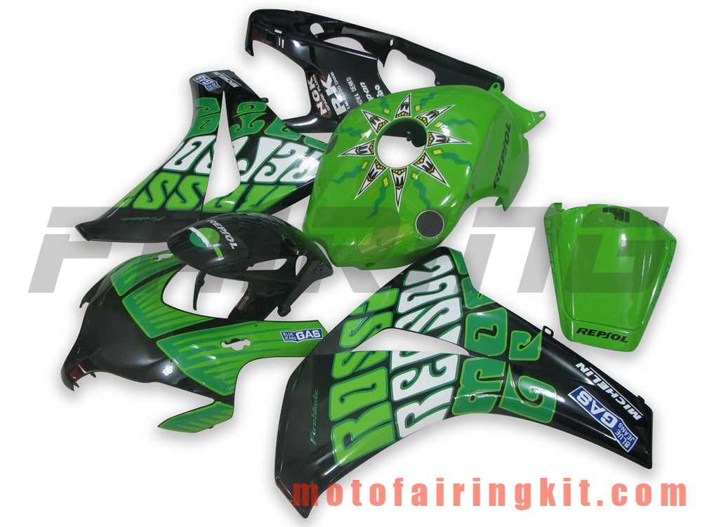 Kits de carenado aptos para CBR1000RR 2008 2009 2010 2011 CBR1000 RR 08 09 10 11 Molde de inyección de plástico ABS Carrocería completa para motocicleta Carrocería del mercado de accesorios Marco (verde y negro) B061