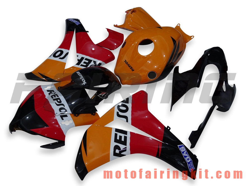 Fairing Kits Fit for CBR1000RR 2008 2009 2010 2011 CBR1000 RR 08 09 10 11 Plastic ABS Injection Mold Complete Motorcycle Body Aftermarket Bodywork Frame (Orange & Black) B064