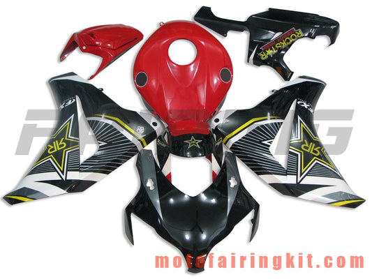 Fairing Kits Fit for CBR1000RR 2008 2009 2010 2011 CBR1000 RR 08 09 10 11 Plastic ABS Injection Mold Complete Motorcycle Body Aftermarket Bodywork Frame (Red & Black) B065