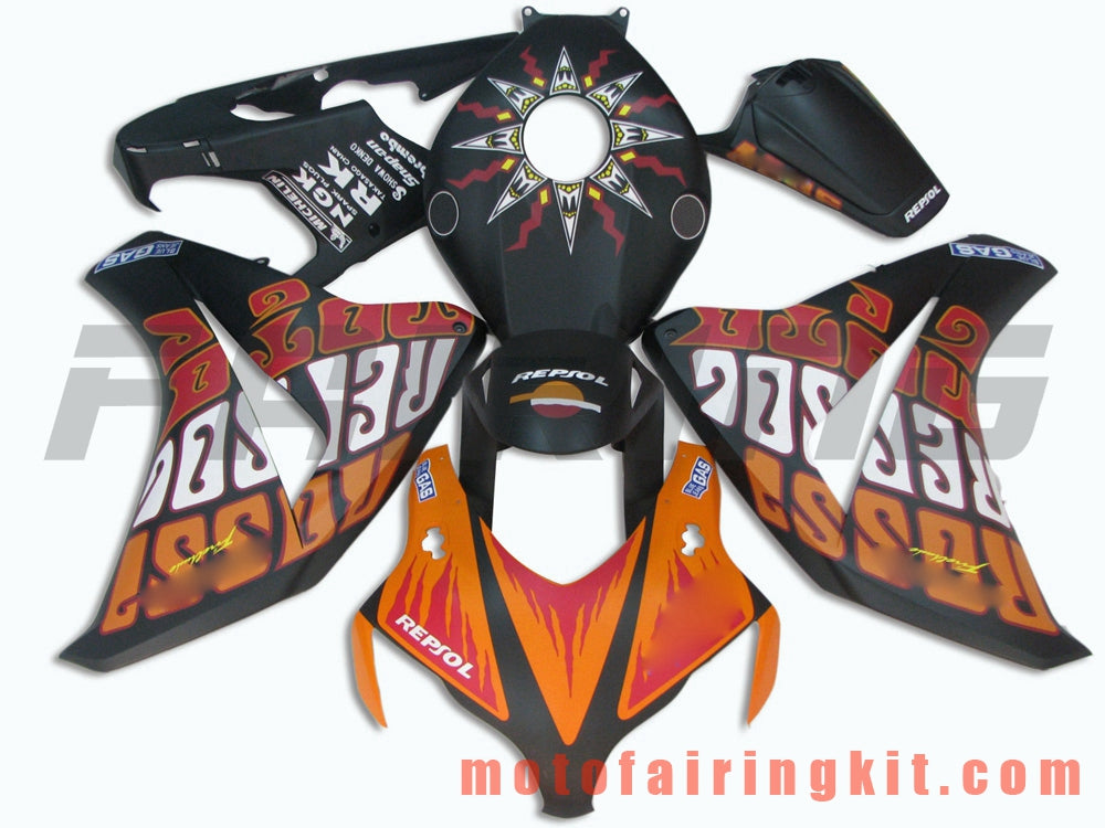 Kits de carenado aptos para CBR1000RR 2008 2009 2010 2011 CBR1000 RR 08 09 10 11 Molde de inyección de plástico ABS Carrocería completa para motocicleta Carrocería del mercado de accesorios Marco (naranja y negro) B066