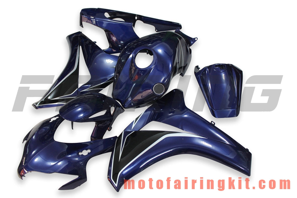 Fairing Kits Fit for CBR1000RR 2008 2009 2010 2011 CBR1000 RR 08 09 10 11 Plastic ABS Injection Mold Complete Motorcycle Body Aftermarket Bodywork Frame (Blue & Black) B067