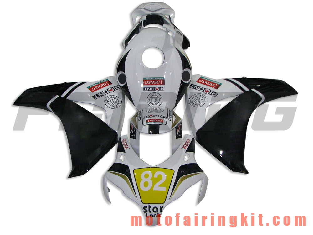 Kits de carenado aptos para CBR1000RR 2008 2009 2010 2011 CBR1000 RR 08 09 10 11 Molde de inyección de plástico ABS Carrocería completa para motocicleta Marco de carrocería de posventa (blanco y negro) B070