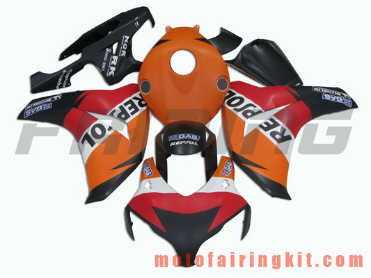 Fairing Kits Fit for CBR1000RR 2008 2009 2010 2011 CBR1000 RR 08 09 10 11 Plastic ABS Injection Mold Complete Motorcycle Body Aftermarket Bodywork Frame (Orange & Red) B071