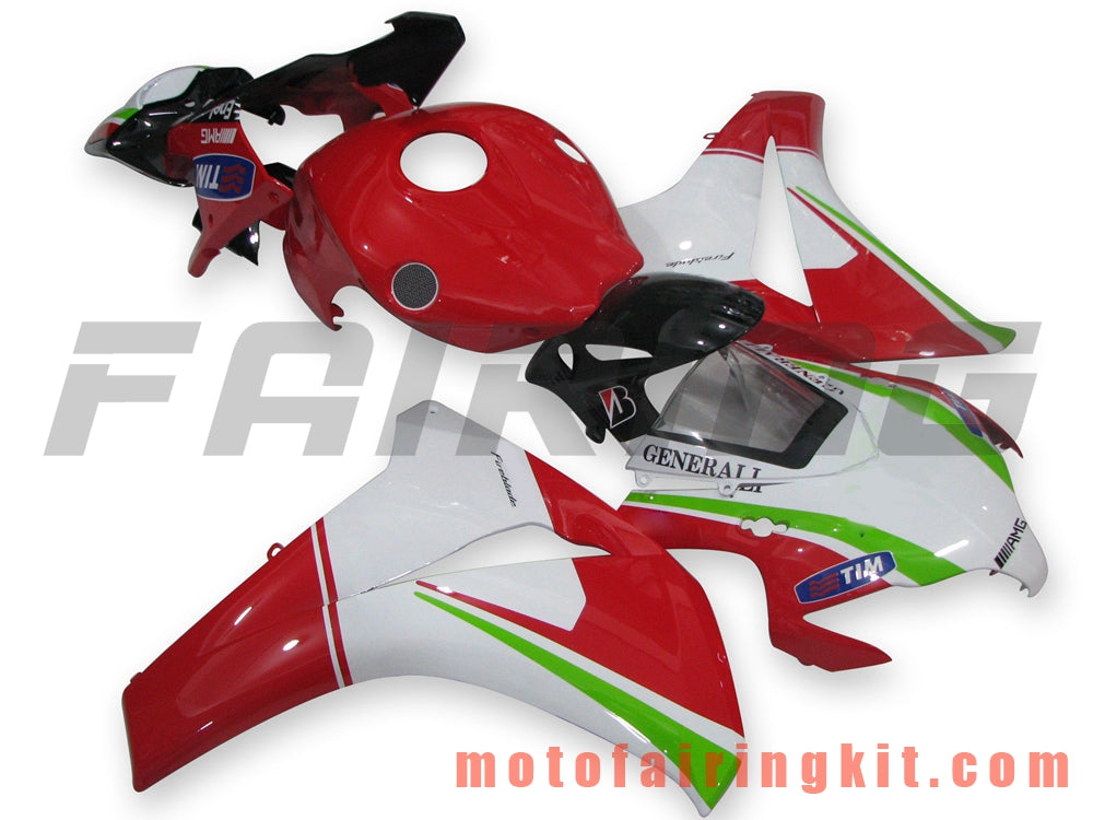 フェアリングキット CBR1000RR 2008 2009 2010 2011 CBR1000 RR 08 09 10 11 プラスチック ABS 射出成形 完全なオートバイボディ アフターマーケットボディワークフレーム (レッド &amp; ホワイト) B072