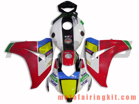 Fairing Kits Fit for CBR1000RR 2008 2009 2010 2011 CBR1000 RR 08 09 10 11 Plastic ABS Injection Mold Complete Motorcycle Body Aftermarket Bodywork Frame (Red & White) B074