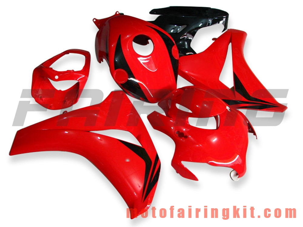 Fairing Kits Fit for CBR1000RR 2008 2009 2010 2011 CBR1000 RR 08 09 10 11 Plastic ABS Injection Mold Complete Motorcycle Body Aftermarket Bodywork Frame (Red & Black) B075