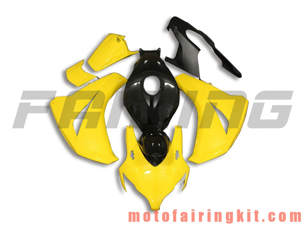 フェアリングキット CBR1000RR 2008 2009 2010 2011 CBR1000 RR 08 09 10 11 プラスチック ABS 射出成形 完全なオートバイボディ アフターマーケットボディワークフレーム (イエロー &amp; ブラック) B079