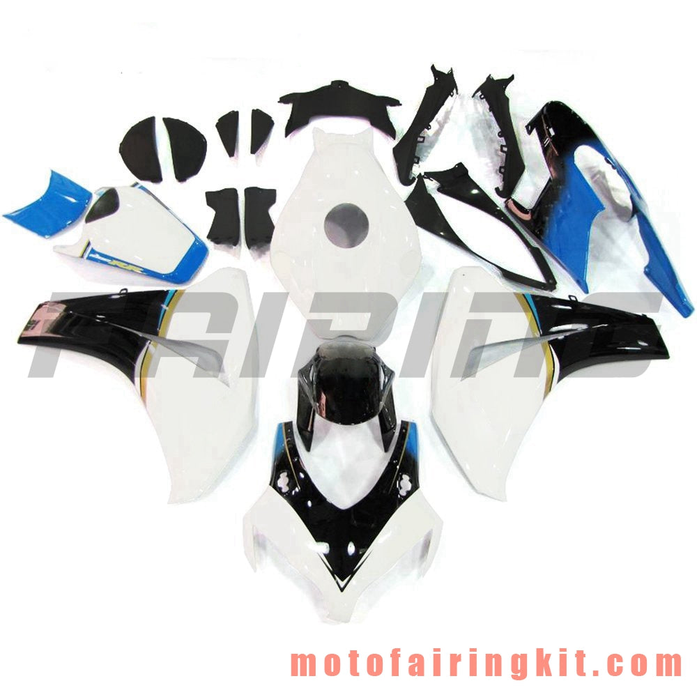 Fairing Kits Fit for CBR1000RR 2008 2009 2010 2011 CBR1000 RR 08 09 10 11 Plastic ABS Injection Mold Complete Motorcycle Body Aftermarket Bodywork Frame (White & Blue) B082