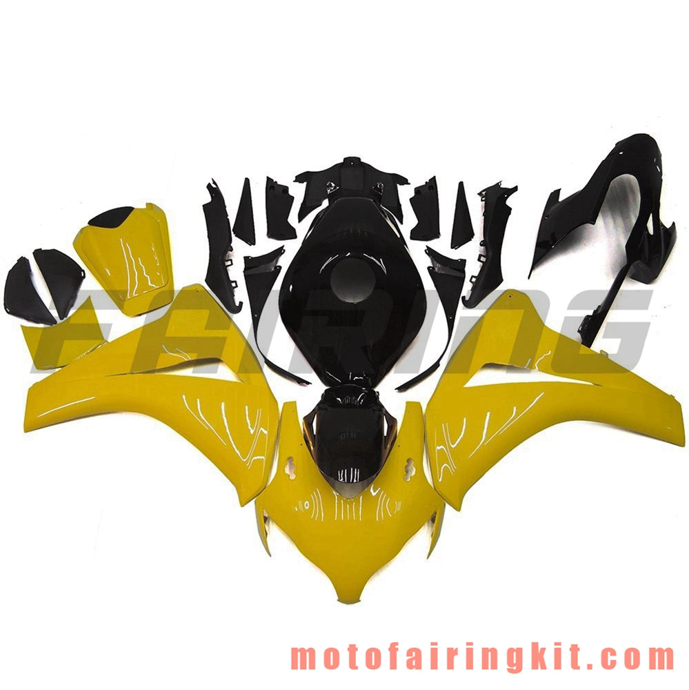 Fairing Kits Fit for CBR1000RR 2008 2009 2010 2011 CBR1000 RR 08 09 10 11 Plastic ABS Injection Mold Complete Motorcycle Body Aftermarket Bodywork Frame (Yellow & Black) B083