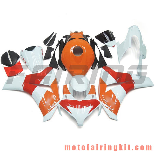 Fairing Kits Fit for CBR1000RR 2008 2009 2010 2011 CBR1000 RR 08 09 10 11 Plastic ABS Injection Mold Complete Motorcycle Body Aftermarket Bodywork Frame (Orange & White) B085