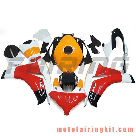 Fairing Kits Fit for CBR1000RR 2008 2009 2010 2011 CBR1000 RR 08 09 10 11 Plastic ABS Injection Mold Complete Motorcycle Body Aftermarket Bodywork Frame (Red & Orange) B087