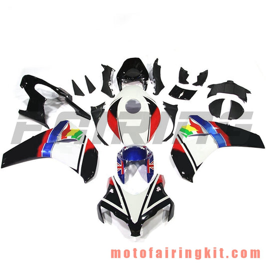 Kits de carenado aptos para CBR1000RR 2008 2009 2010 2011 CBR1000 RR 08 09 10 11 Molde de inyección de plástico ABS Carrocería completa para motocicleta Carrocería del mercado de accesorios Marco (blanco y negro) B088