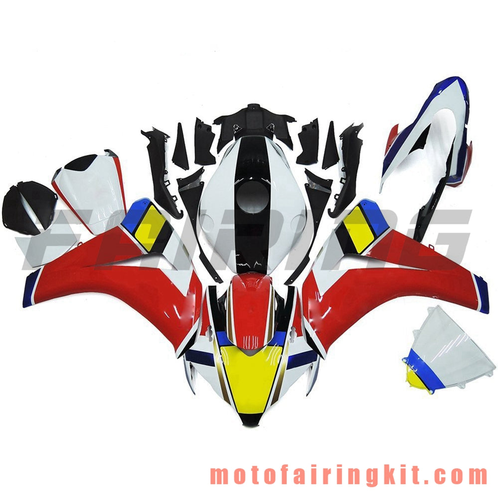 Fairing Kits Fit for CBR1000RR 2008 2009 2010 2011 CBR1000 RR 08 09 10 11 Plastic ABS Injection Mold Complete Motorcycle Body Aftermarket Bodywork Frame (Red & White) B090