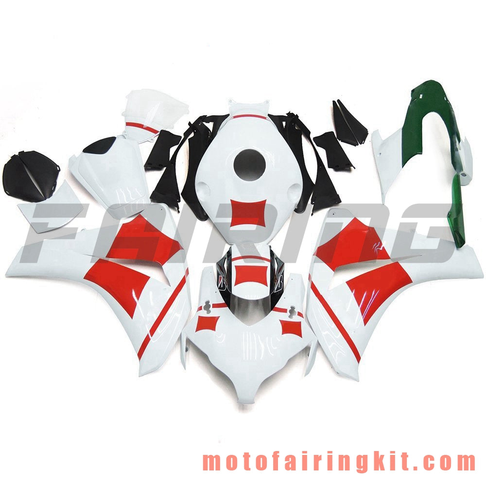 Fairing Kits Fit for CBR1000RR 2008 2009 2010 2011 CBR1000 RR 08 09 10 11 Plastic ABS Injection Mold Complete Motorcycle Body Aftermarket Bodywork Frame (White & Red) B091