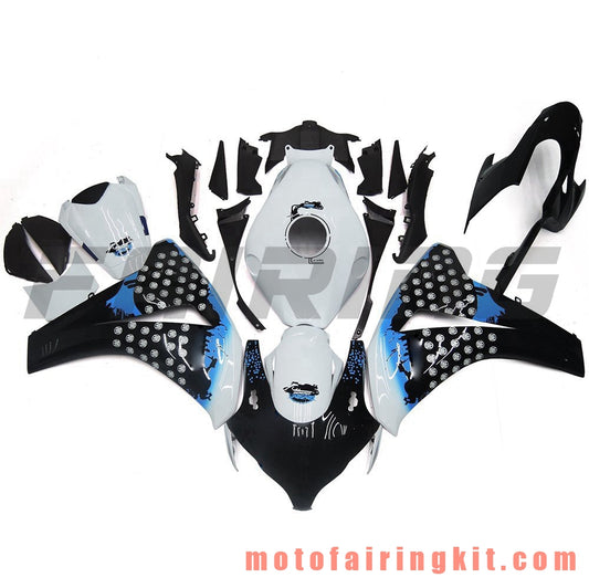 Kits de carenado aptos para CBR1000RR 2008 2009 2010 2011 CBR1000 RR 08 09 10 11 Molde de inyección de plástico ABS Carrocería completa para motocicleta Carrocería del mercado de accesorios Marco (blanco y negro) B093