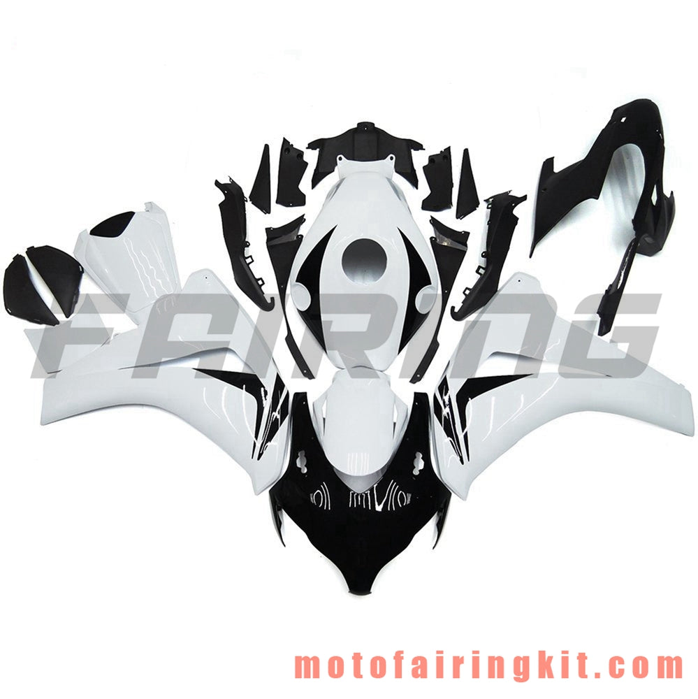 Fairing Kits Fit for CBR1000RR 2008 2009 2010 2011 CBR1000 RR 08 09 10 11 Plastic ABS Injection Mold Complete Motorcycle Body Aftermarket Bodywork Frame (White & Black) B094