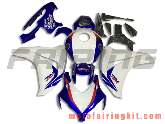 Fairing Kits Fit for CBR1000RR 2008 2009 2010 2011 CBR1000 RR 08 09 10 11 Plastic ABS Injection Mold Complete Motorcycle Body Aftermarket Bodywork Frame (White & Blue) B100