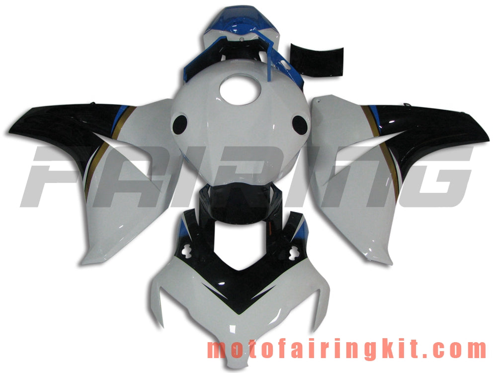 Kits de carenado aptos para CBR1000RR 2008 2009 2010 2011 CBR1000 RR 08 09 10 11 Molde de inyección de plástico ABS Carrocería completa para motocicleta Carrocería del mercado de accesorios Marco (blanco y negro) B103