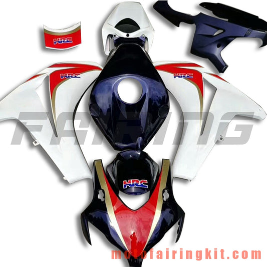 Kits de carenado aptos para CBR1000RR 2008 2009 2010 2011 CBR1000 RR 08 09 10 11 Molde de inyección de plástico ABS Carrocería completa para motocicleta Carrocería del mercado de accesorios Marco (azul y blanco) B110