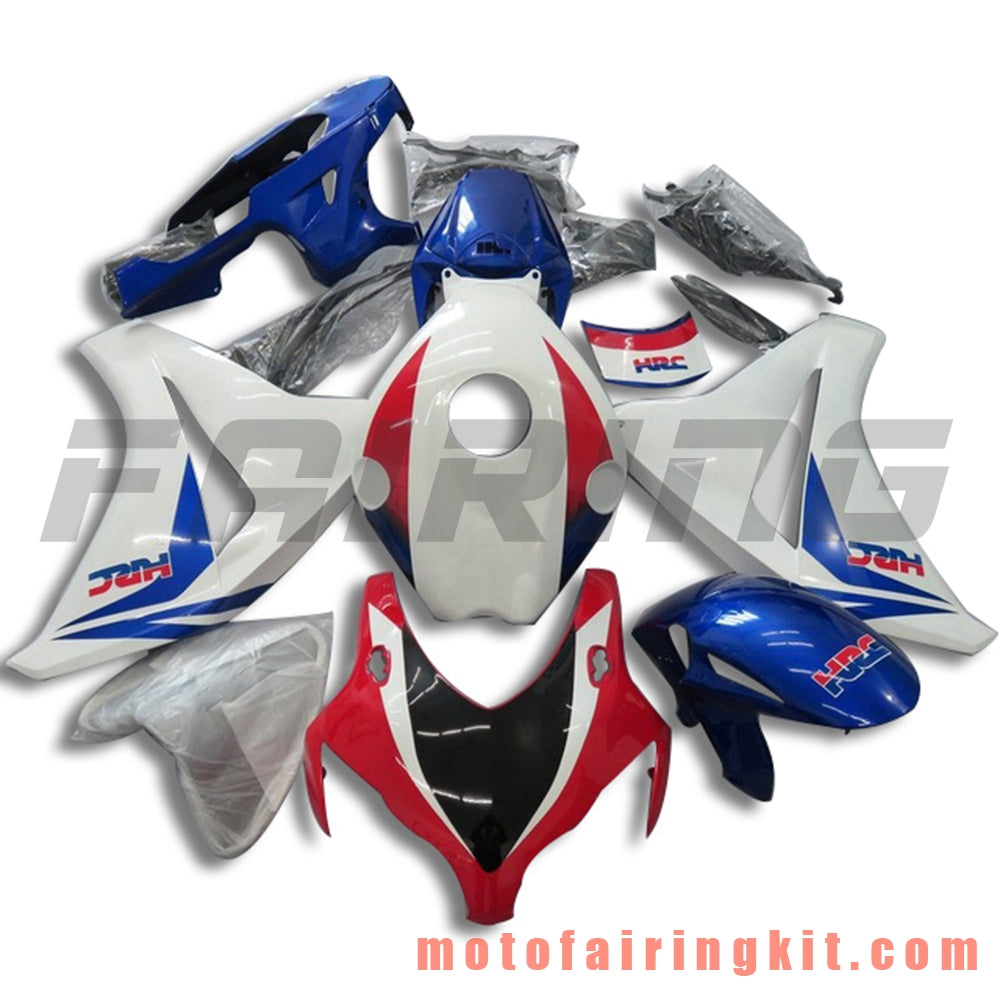 Fairing Kits Fit for CBR1000RR 2008 2009 2010 2011 CBR1000 RR 08 09 10 11 Plastic ABS Injection Mold Complete Motorcycle Body Aftermarket Bodywork Frame (Blue & Red) B111