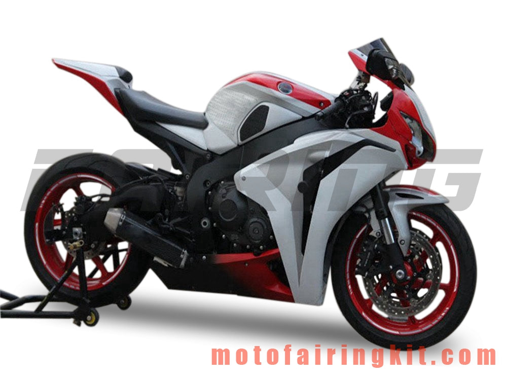 Kits de carenado aptos para CBR1000RR 2008 2009 2010 2011 CBR1000 RR 08 09 10 11 Molde de inyección de plástico ABS Carrocería completa para motocicleta Carrocería del mercado de accesorios Marco (rojo y blanco) B114